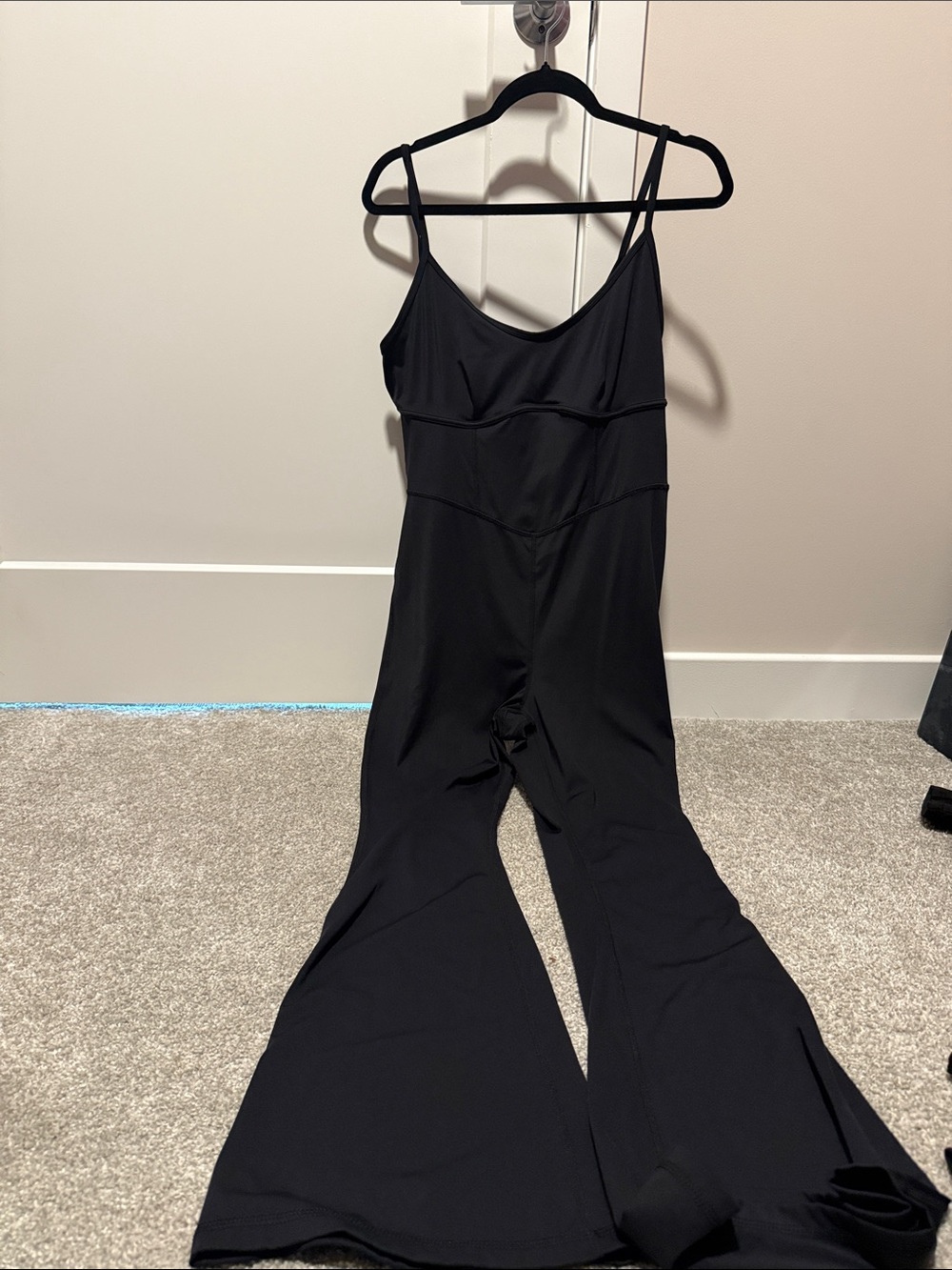 Black Women's Jumpsuit with Flared Legs